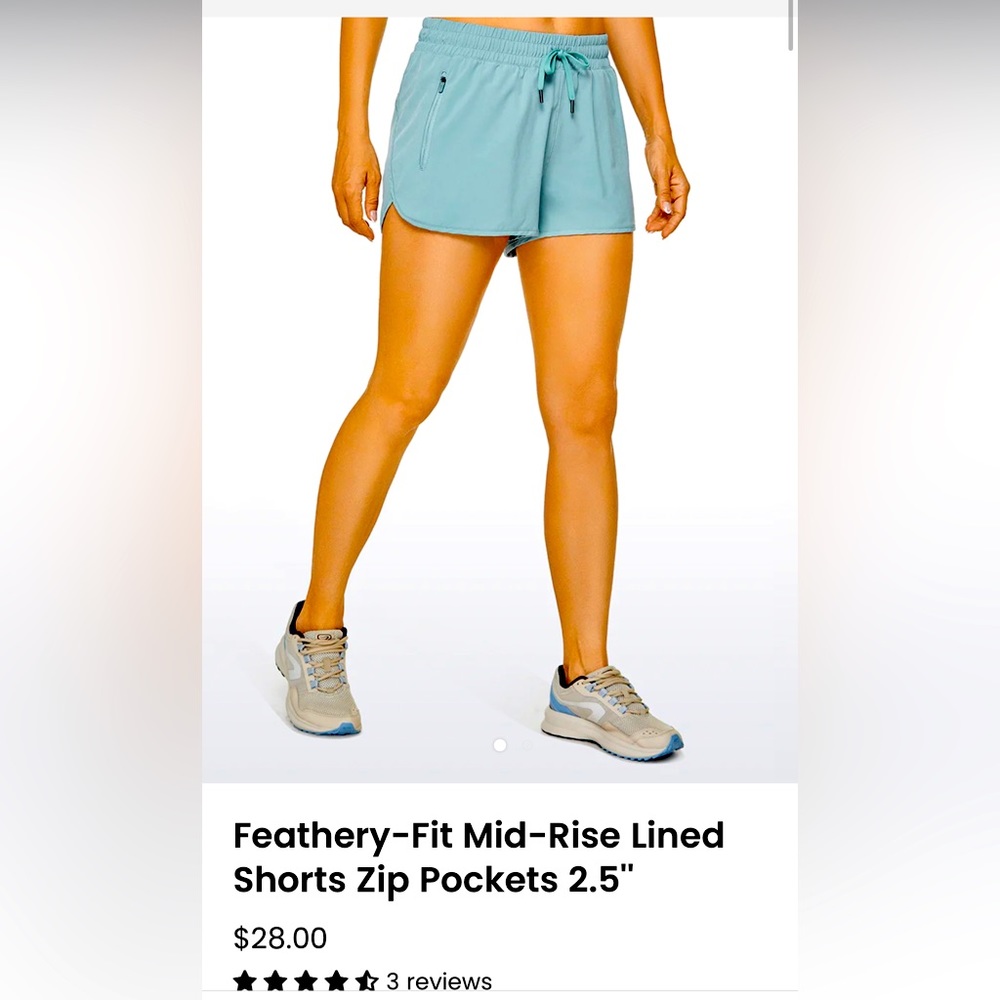 CRZ YOGA TEAL ATHLETIC SHORTS